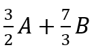 If the velocity of a particle is v = At + Bt2, where A and B are constants, then the distance travelled by it between 1 s and 2 s is