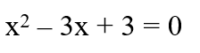 A quadratic equation whose roots are