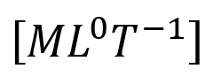 Dimensional formula for the linear momentum is