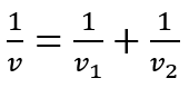 A person travelling in a straight line moves with a constant velocity v_1 for certain distance ‘x’ and with a constant velocity v_2 for next equal distance. The average velocity v is given by their relation