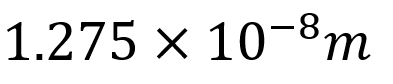 The size of a plant cell is 0.00001275 m. Express this size in standard form.