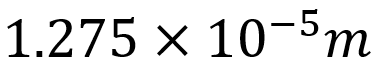 The size of a plant cell is 0.00001275 m. Express this size in standard form.