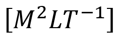 Dimensional formula for the angular momentum is