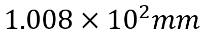 A box has 5 books, each 20 mm thick and 5 cards each 0.016 mm thick. What is the total thickness?