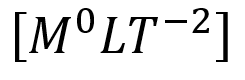 Dimensional formula for the gravitational field intensity is