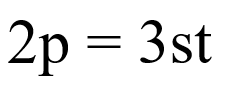 If 2s : 3t is the duplicate ratio of 2s-p : 3t - p then