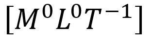 The dimensional Formula for ω in the relation y = A sin ωt is