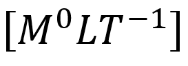 The dimensional formula for the pressure gradient is