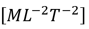 The dimensional formula for the pressure gradient is