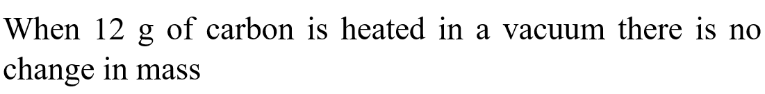 Which of the following is the best example of law of conservation of mass?