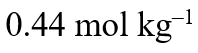 Density of a 2.05 M solution of acetic acid in water is 1.02 g/mL. The molality of the solution is