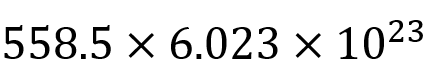 The number of atoms in 558.5 g of Fe (at.wt. 55.85) is: