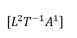 The magnetic moment has dimensions of :