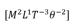 What is dimensional formula of thermal conductivity?