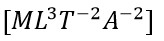 The dimensions formula of magnetic flux is