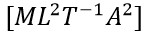 The dimensions formula of magnetic flux is