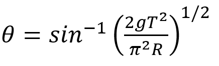 A particle moving in a circle of radius R with a uniform speed takes a time T to complete one revolution. If this particle were projected with the same speed at an angle ‘θ’ to the horizontal, the maximum height attained by it equals 4R. The angle of projection, θ, is then given by :