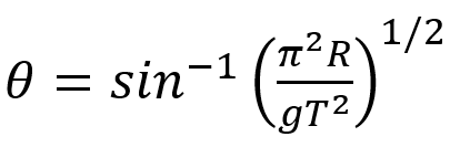 A particle moving in a circle of radius R with a uniform speed takes a time T to complete one revolution. If this particle were projected with the same speed at an angle ‘θ’ to the horizontal, the maximum height attained by it equals 4R. The angle of projection, θ, is then given by :