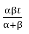 A car accelerates from rest at a constant rate α for some time after which it decelerates at a constantrate β and comes to rest. If total time elapsed is t, then maximum velocity acquired by car will be