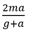 A balloon with mass m is descending down with an acceleration a (where a < g). How much mass should be removed from it so that it starts moving up with an acceleration a ?