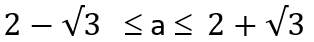 The value of ‘a’ for which the equation sin x(sinx + cos x) = a has a real solution are