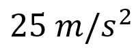 A particle moves in a circle of radius 5 cm with constant speed and time period 0.2π s. The acceleration of the particle is