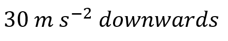 The mass of a lift is 2000 kg. When the tension in the supporting cable is 28000 N, then its acceleration is