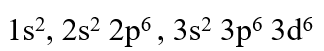 The electronic configuration of element with atomic number 24 is :