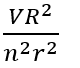 The cylindrical tube of a spray pump has radius, R, one end of which has n fine holes, each of radius r. If the speed of the liquid in the tube is V, the speed of the ejection of the liquid through the holes is: