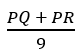 Three identical spheres, each of mass 3 kg are placed touching each other with their centres lying on a straight line. The centres of the spheres are marked as P, Q and R respectively. The distance of centre of mass of system from P is