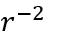 The force between the electrons separated by a distance r varies as: