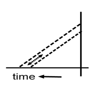 A ladder is leaned against a smooth wall and it i allowed to slip down on a frictionless floor. Which figure represents trace of its centre of mass ?