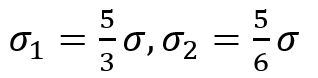 Two metal spheres, one of radius R and the other of radius 2R respectively have the same surface charge density σ. They are brought in contact and separated. What will be the new surface charge densities on them?