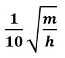 If the de-Broglie wavelength of a particle of mass m is 100 times its velocity, then its value in terms of its mass (m) and Planck’s constant (h) is