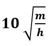 If the de-Broglie wavelength of a particle of mass m is 100 times its velocity, then its value in terms of its mass (m) and Planck’s constant (h) is