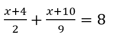 8 is the solution of the equation