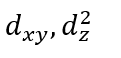 Which two orbitals are both located between the axes of coordinate system, and not along the axes?