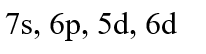 Which of the following should be the possible sub-shells, for n + l = 7 ?