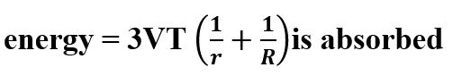 A certain number of spherical drops of a liquid of radius r coalesce to form a single drop of radius R and volume V. If T is the surface tension of the liquid, then