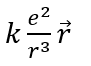 An electron is moving around a nucleus of a hydrogen atom in a circular orbit of radius r. The F ⃗ coulomb's force between the two is :