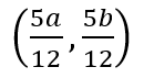 A uniform rectangular thin sheet ABCD of mass M has length a and breadth b, as shown in the figure. If the shaded portion HBGO is cut-off, the coordinates of the centre of mass of the remaining portion will be: