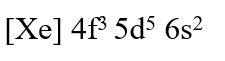 The electronic configuration of gadolinium (Atomic number 64) is