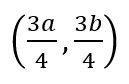 A uniform rectangular thin sheet ABCD of mass M has length a and breadth b, as shown in the figure. If the shaded portion HBGO is cut-off, the coordinates of the centre of mass of the remaining portion will be: