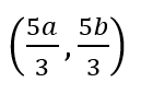 A uniform rectangular thin sheet ABCD of mass M has length a and breadth b, as shown in the figure. If the shaded portion HBGO is cut-off, the coordinates of the centre of mass of the remaining portion will be: