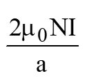 A coil having N turns is wound tightly in the form of a spiral with inner and outer radii a and b respectively. When a current I passes through the coil, the magnetic field at the centre is-