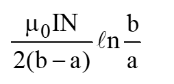 A coil having N turns is wound tightly in the form of a spiral with inner and outer radii a and b respectively. When a current I passes through the coil, the magnetic field at the centre is-