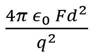 Two positive ions, each carrying a charge q, are separated by a distance d. If F is the force of repulsion between the ions, the number of electrons missing from each ion will be (e being the charge on an electron)
