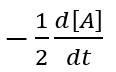 For the reaction 2A + B → 3C + D Which of the following does not express the reaction rate?