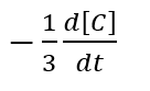 For the reaction 2A + B → 3C + D Which of the following does not express the reaction rate?