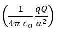 A point charge q is placed at the origin O as shown in figure. Work done in taking another charge -Q from point A(0, a) to another point B(a, 0) along the straight path AB is :